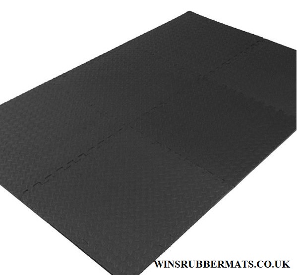 9HORN Exercise Mat/Protective Flooring Mats with EVA Foam Interlocking Tiles and Edge Pieces Suitable for Gym Equipment Yoga Surface Protection 