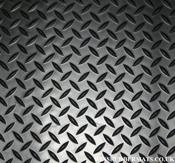 Checker Plate Black Rubber Matting Wins Rubber Mats